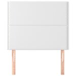vidaXL Tête de lit blanche 100 x 5 x 118/128 cm similicuir