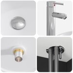 vidaXL Meuble de lavabo mural Noir 49 5 x 44 5 x 65 5 cm
