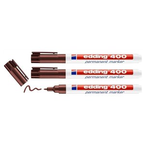 Marqueur Permanent 400 Marron Pointe Fine 1 mm x 3 EDDING