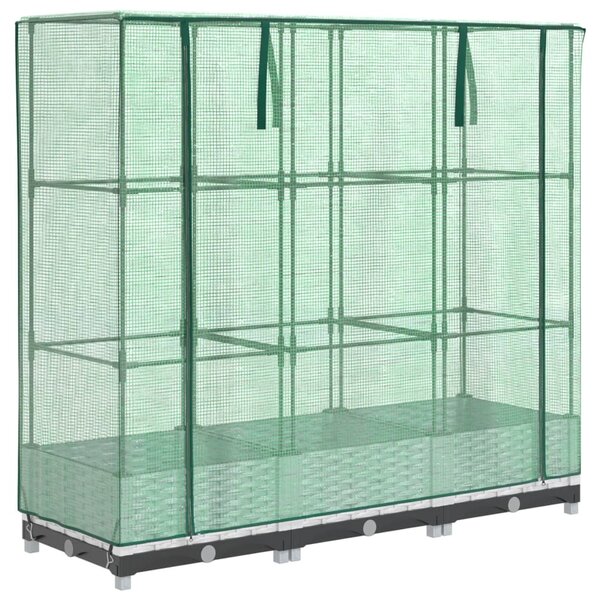 vidaXL Jardinière surélevée avec housse aspect rotin 120x40x123 cm