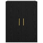 vidaXL Armoire Murale Montage mural 2 Pièces Chêne noir 69 5 x 34 x 90 cm
