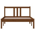 vidaXL Cadre de lit sans matelas marron miel bois massif 100x200 cm