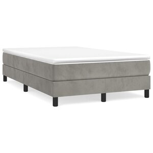 vidaXL Cadre de lit gris clair 120x200 cm velours
