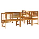 vidaXL Ensemble de dining de jardin en bois d'acacia 4 pièces