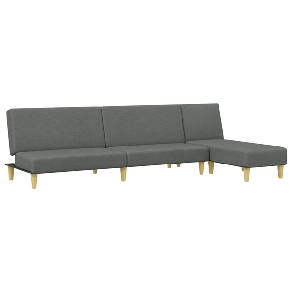vidaXL Ensemble de canapés 2 Pièces gris foncé tissu