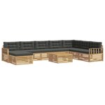 vidaXL Ensemble de canapés d'extérieur 9 pc Blanc et anthracite