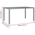 vidaXL Ensemble à manger de jardin coussins 7Pièces Noir Résine tressée