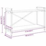 vidaXL Bibliothèque Sonoma gris 80 x 30 x 48.5 cm Bois d'ingénierie