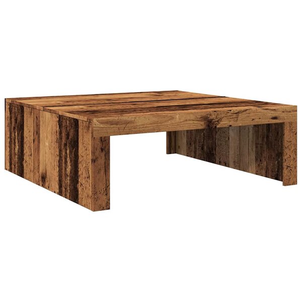 vidaXL Table basse vieux bois 100x100x35 cm bois d'ingénierie