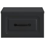 vidaXL Cabinet de chevet mural 2 Pièces Noir 34 5 x 33 x 20 cm