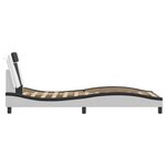 vidaXL Cadre de lit sans matelas blanc et noir 90x200 cm similicuir