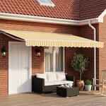 vidaXL Auvent rétractable électrique Orange 5 x 3 m