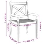 vidaXL Chaises à manger d'extérieur lot de 6 Bois d'acacia massif