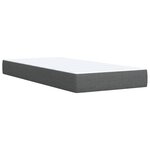vidaXL Sommier à lattes de lit avec matelas Gris foncé 90x200 cm Tissu