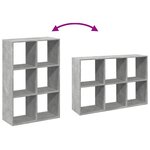 vidaXL Étagère séparatrice de pièce gris béton 69 5x29x103 5 cm