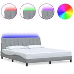 vidaXL Cadre de lit sans matelas gris clair 180x200 cm tissu