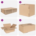 vidaXL Boîte Pliable 50 Pièces 35x24x15 cm