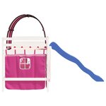 vidaXL Lit mezzanine enfants avec tunnel sans matelas rose 80x200 cm