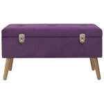 vidaXL Banc avec compartiment de rangement 80 cm Violet Velours