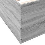 vidaXL Cadre de lit sonoma gris 135x190 cm bois d'ingénierie