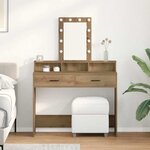 vidaXL Table de Toilette Marron 100 x 41 x 140 cm Bois d'ingénierie