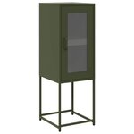 vidaXL Buffet vert olive 36x39x107 cm acier laminé à froid