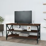 vidaXL Meuble TV Chêne marron 100x40x50 cm Bois d'ingénierie