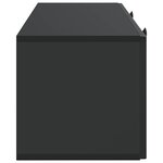 vidaXL Meuble TV mural Noir 78 5 x 31 x 30 cm Bois d'ingénierie
