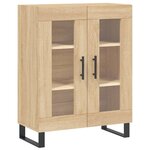 vidaXL Buffet haut Chêne sonoma 69 5x34x180 cm Bois d'ingénierie