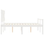vidaXL Lit pour personne âgée sans matelas blanc 140x190cm bois massif