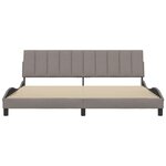 vidaXL Cadre de lit sans matelas taupe 200x200 cm tissu