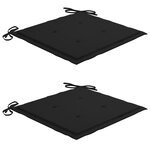 vidaXL Chaises pliables d'extérieur lot de 2 et coussins Bois d'acacia