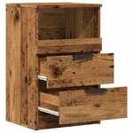 vidaXL Table de chevet vieux bois 40x36x65 cm bois d'ingénierie