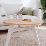 vidaXL Dessus de table Ø80x2 5 cm rond bois massif de hêtre