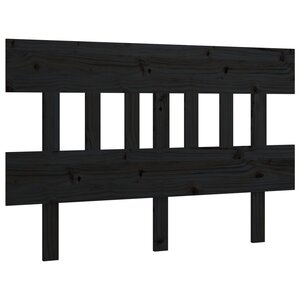 vidaXL Tête de lit Noir 123 5x3x81 cm Bois massif de pin
