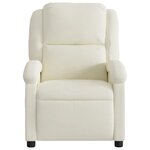 vidaXL Fauteuil inclinable de massage électrique crème velours
