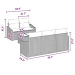 vidaXL Ensemble de canapé de jardin avec coussin 6 Pièces Gris et marine