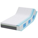 vidaXL Matelas Blanc et Gris 90 x 190 cm Tissu jacquard