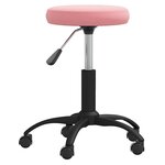 vidaXL Chaise de bureau pivotante rose velours