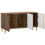 vidaXL Meuble TV 99 x 34 5 x 50 cm Bois ancien Bois d'ingénierie