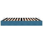vidaXL Cadre de lit ottoman sans matelas bleu foncé 200x200 cm velours