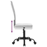 vidaXL Chaise de bureau réglable en hauteur blanc tissu en maille