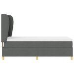 vidaXL Lit à ressorts avec matelas gris foncé 90x200 cm Tissu