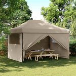 vidaXL Tente de fête 279 x 410 x 315 cm Taupe Tissu Oxford