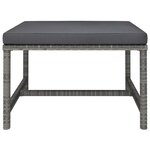vidaXL Salon de jardin 10 Pièces avec coussins Résine tressée Gris