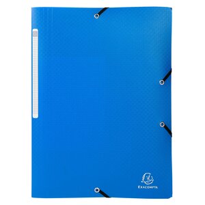 Chemise À Élastiques 3 Rabats Pp Opak - A4 - Bleu Clair - X 50 - Exacompta