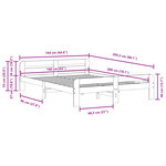 vidaXL Cadre de lit sans matelas cire marron 160x200cm bois pin massif