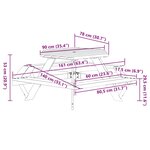 vidaXL Table de pique-nique pour 6 enfants avec bancs hexagonal sapin