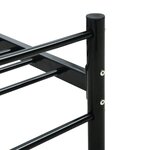 vidaXL Cadre de lit sans matelas noir métal 200x200 cm