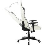 vidaXL Chaise de jeu Blanc et noir Cuir artificiel